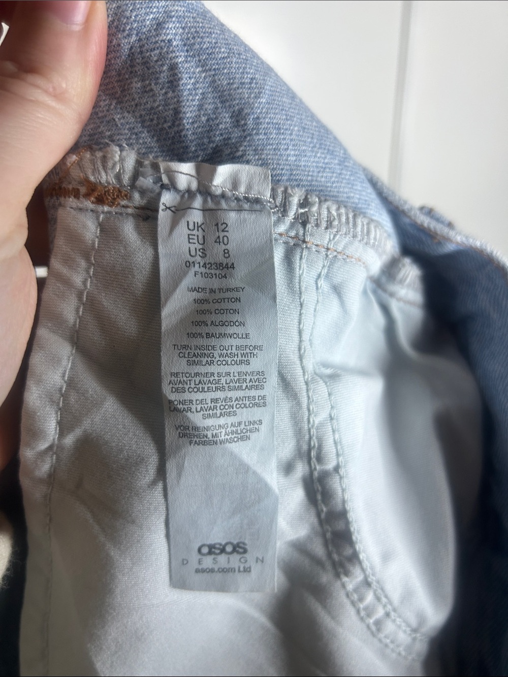 ASOS Denim Mini Skirt | Button Front A-Line Jean Skirt - Picture 7 of 7